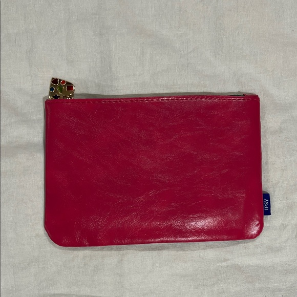 Pink and Blue Leather Pouch - Picture 1 of 3